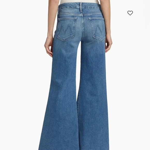MotherThe Roller Mid-Rise Wide-Leg Jeans Riding The Cliffside Size 28 - Picture 2 of 16
